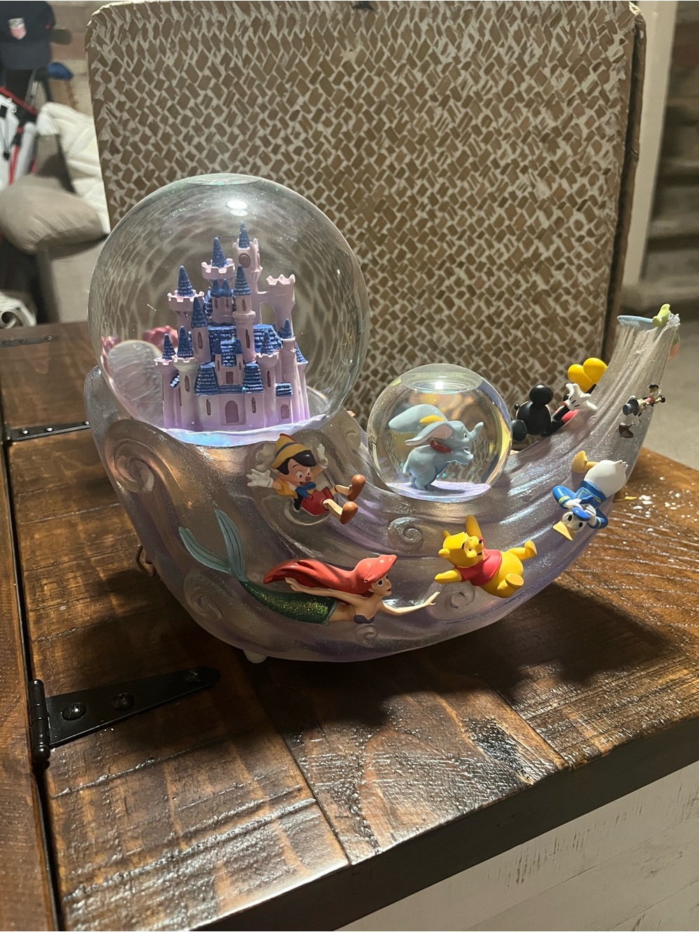 Purple Castle Snow Globe Playset with Colorful Character Figures